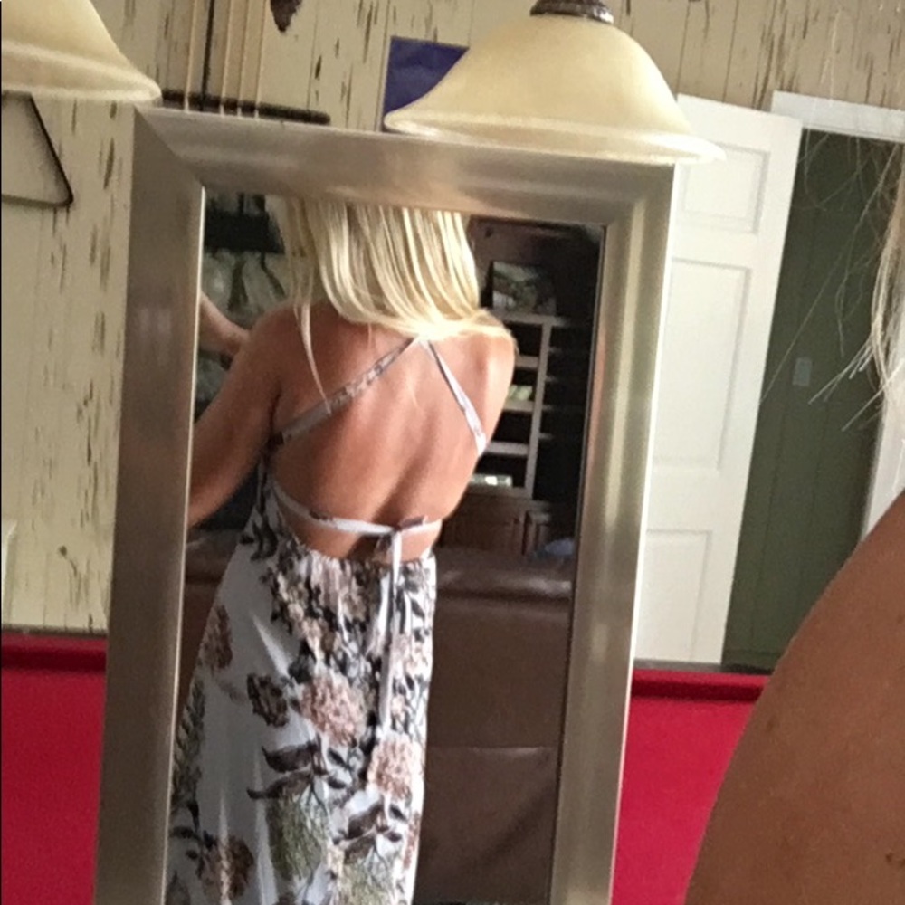 Tie-in-back halter  dress